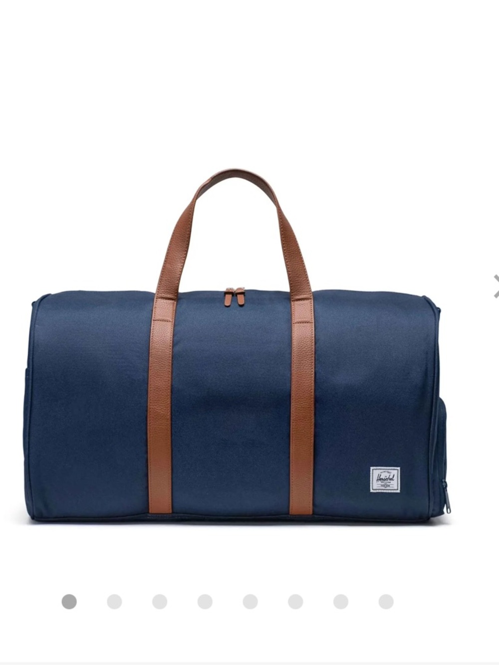 Herschel Supply Company Navy Duffel with Brown Straps